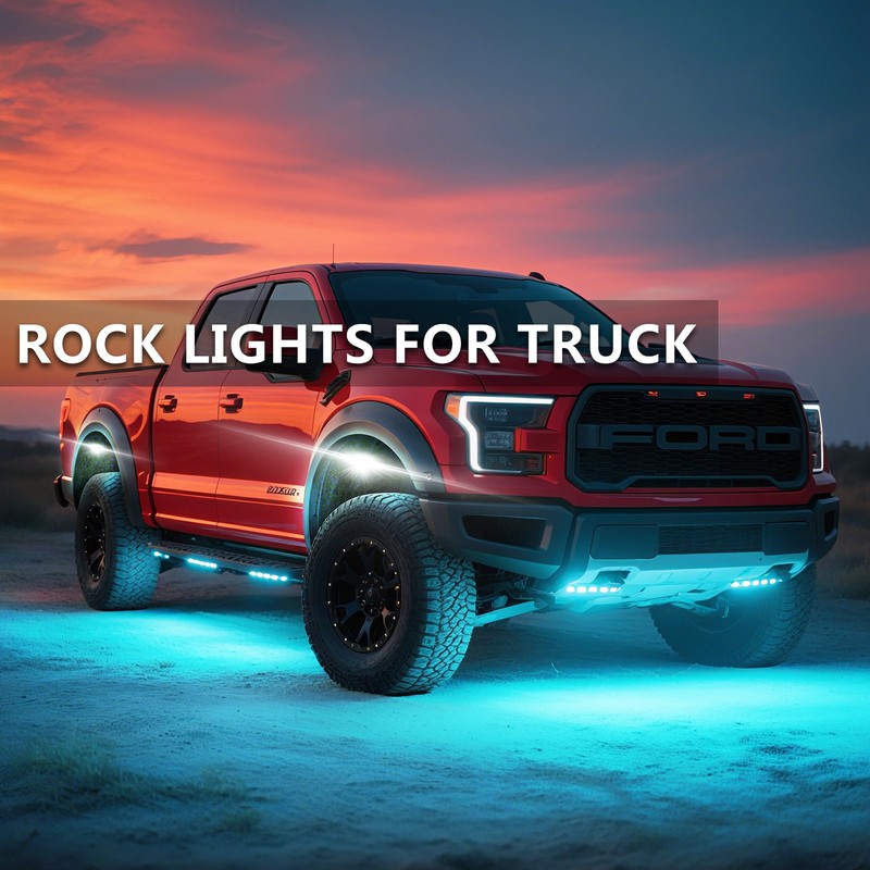 8Pods Segmented Alloy RGB LED Rock Lights for Jeeps Trucks
