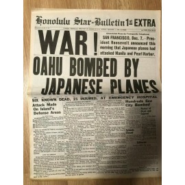 1941 Honolulu Star- Bulletin 12/07/1941 1st EXTRA