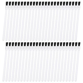 50 Pcs Disposable Lip Brushes Nail Polish Brushes Lip Gloss Applicators Lipstick Wands Makeup Cosmetic Tools, White