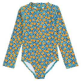 SwimZip® Girls' Long Sleeve UPF 50+ One-Piece Swimsuit - 2 Years to 14 Years