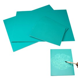 Pack of 4 Linocut Panels, PVC Linoleum Plate, Flexible, Smooth and Delicate Surface, Smooth Engraving, Soft Rubber Linocut Printing Plate for Engraving, Stamping, Crafts and Printing Projects (2