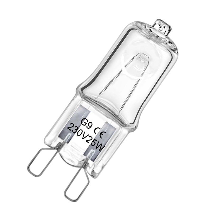 LedWekei G9 Halogen Bulbs 220V 25W 2 Pin Clear Capsule