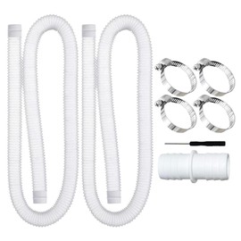 Ground Pool Hoses | Hose for Ground Pools 39 Inches - Flexible with 4 Clamps Connector Spa Connections for Manual Vacuuming Waterfall