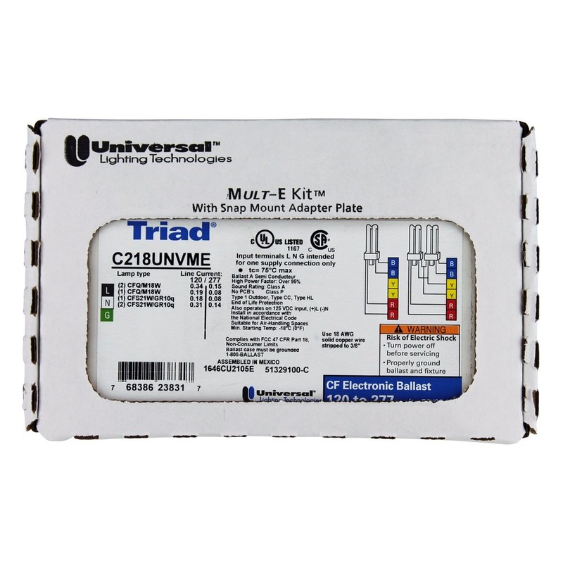 Universal C218UNVME - 2 Lamp - 18 Watt CFL Ballast