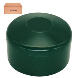 SKIR'CO RAL 6005 Fence Post Caps Round 60 mm Green Plastic Caps for Round Fence Posts Fence Post Covers Moss Green (Pack of 20)