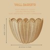 2PCS French Provence Scalloped Scallop Woven Wicker Wall Baskets Basket