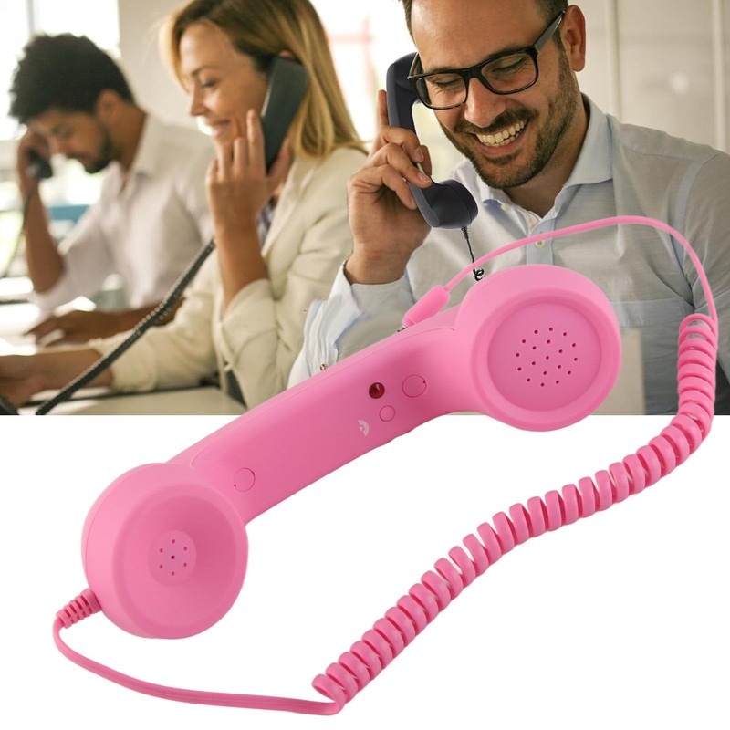 GOWENIC Retro Telephone Headset, Vintage Handset with Microphone, Adjustable Volume,