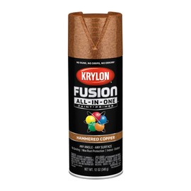 Krylon Fusion All-In-One Adhesive Hammered Finish Spray Paint for Indoor/Outdoor Use, 12 oz, Copper