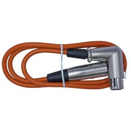 YOVUS 10pack Orange Right Angle female to straight male XLR patch cords cable 3ft foot