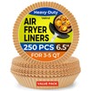 250 Pcs Air Fryer Liners Disposable, 6.5" Round Unbleached Parchment