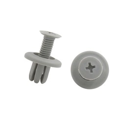 Hihaha 50Pcs Plastic Push Pin Bumper Fender Rivets Expansion Screws Clips Gray 8.5mm Durable Material