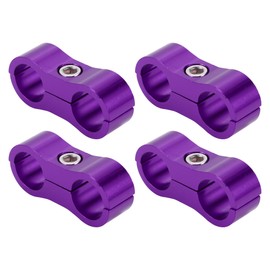 Hihaha Hose Separator Clamp Fitting Adapter/Pipeline Separator Clamp Tool AN6 14mm Pack of 4 Purple