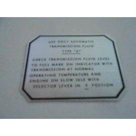 Ford 1955-56 Reproduction Ford Products Automatic Trans Type A Glove Box Decal