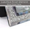 Crush Diamond Mirror Photo Frame In Bling Sparkle Crystal Silver