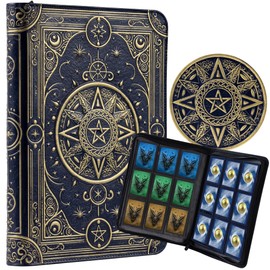 Star Mage Trading Card Binder - 9 Pocket Ringless TCG Binder - Premium 3D PU-Leather - 432 Side-Loading Pockets - Perfect Storage Holder for MTG, and Many TCG & Trading Card Collections (No Jewel)