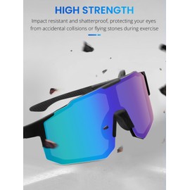 Gizmolet Sports Sunglasses for Men Women Youth, UV Protection, Portable Cycling Glasses, Bike Glasses for Driving Running Fishing