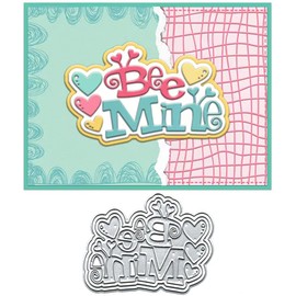 Bee Mine Frame Metal Die Cuts, Bee Mine Frame Metal Cutting Dies Cut Stencils Card Paper Craft DIY Template Metal Cutting Dies Album Embossing Paper Dies for Card Making Scrapbooking