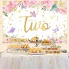 2nd Birthday Decorations for Girls Happy 2nd Birthday Backdrop Banner