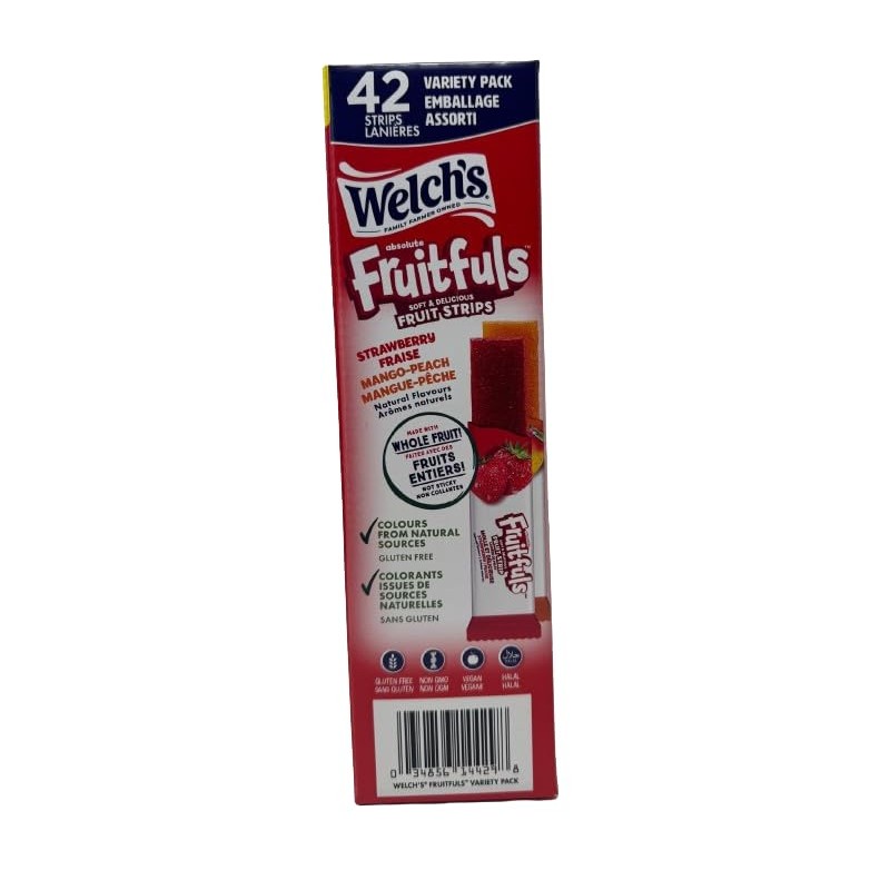 Welch’s Absolute Fruitfuls Fruit Variety Pack 42 Strips, 14 g