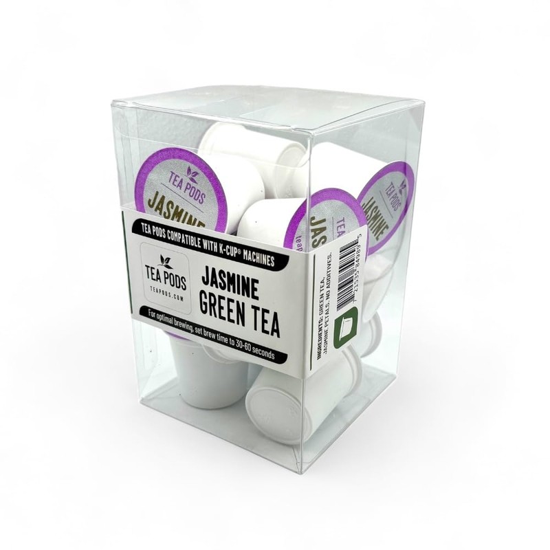 Jasmine green tea pods, single-serving tea capsules compatible with K-Cup