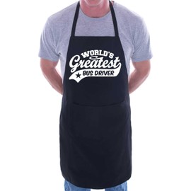 Print4U Apron Greatest Bus Driver Gift For Her Gift For Him Birthday Present Black