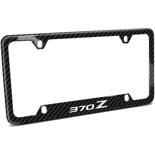 iPick Image for - 370Z Real Black Carbon Fiber 50 States License Plate Frame - Nissan 370Z