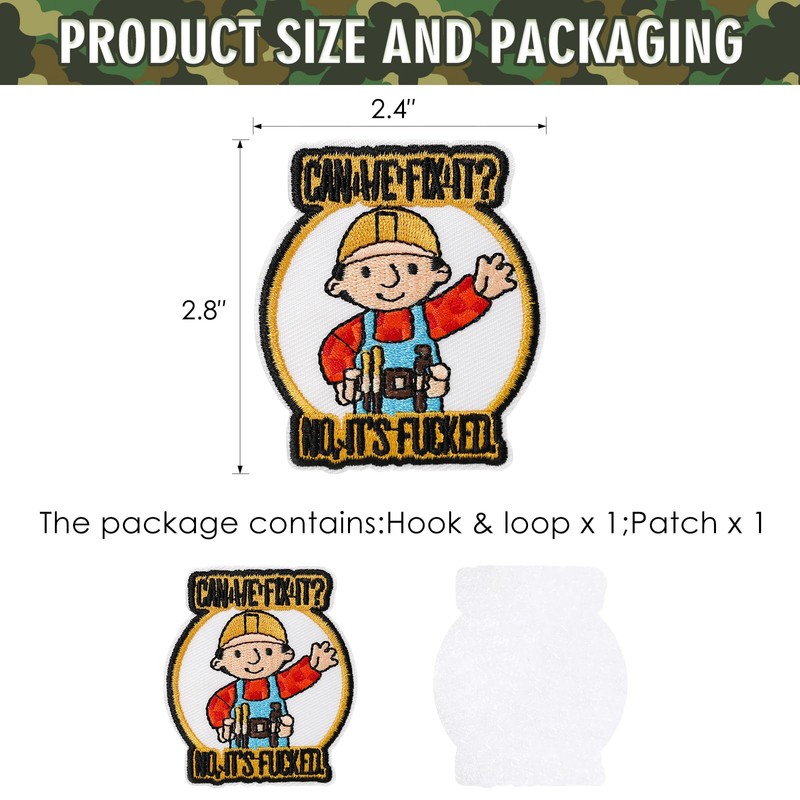 XMJY Funny Hook and Loop Patch - Can We Fix