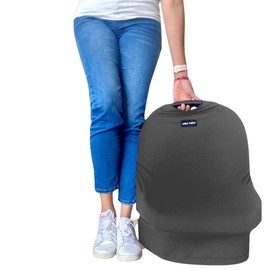 Mãe Baby Manta de Lactancia para Amamantar Multiusos 4 en 1 Compra Inteligente | Mandil para Lactancia | Transpirable, No se Transparenta, Tela Premium | Bufanda (Gris Oxford)