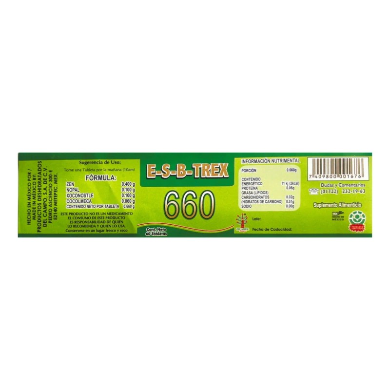 Trex660 Suplemento Bajar Peso Adelgazar Naturista Sabor