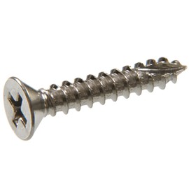 The Hillman Group 45385 9-Inch x 1-1/2-Inch Flat Phillips Wood Screw, Chrome, 15-Pack
