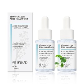 WEUD Madagascar Centella Ampoule, Srum Facial con Centella Asiatica y cido Hialurnico, Reduce Manchas, Lneas Finas y Marcas de Acn, Ilumina el Rostro 