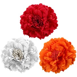 3Pcs Hair Clips, Peony Flower Hair Clips, Flower Alligator Clips, Flower Hair Accessories, Lace Clips, Straw Hat Accessories