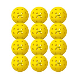 Feel my rhythm Pickleball Balls,40 Hole Outdoor Pickleball Balls, USAPA Approved Pickle Ball for Tournament Play, Crack-Resistant, Aerodynamics, 12 Packs