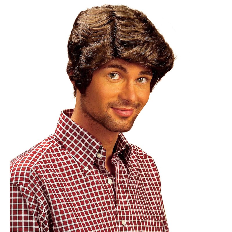 W WIDMANN Milano Party Fashion Wig 'Rick' in Maroon Unique