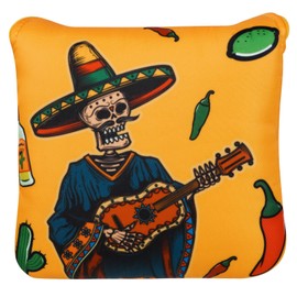 LZFAN Golf Club Head Cover Golf Head Cover Driver Headcover Mallet Putter Club Head Cover（Guitar Ghost）