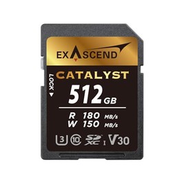 Exascend Catalyst 512GB microSDXC Karte (UHS-I, V30, A2) – Bis zu 175 MB/s Lesen, 150 MB/s Schreiben – Ideal für 4K Video, Drohnen, Actioncams, Android & Gaming