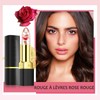 Lippenstifte aus Kristallblumen, Temperaturwechsel, Feuchtigkeitscreme, langanhaltend, wasserfest, Lippenbalsam (rot)
