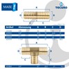 tecuro Repair Tube/Hose Connector 3/4 Inch (19 mm) Blank Brass