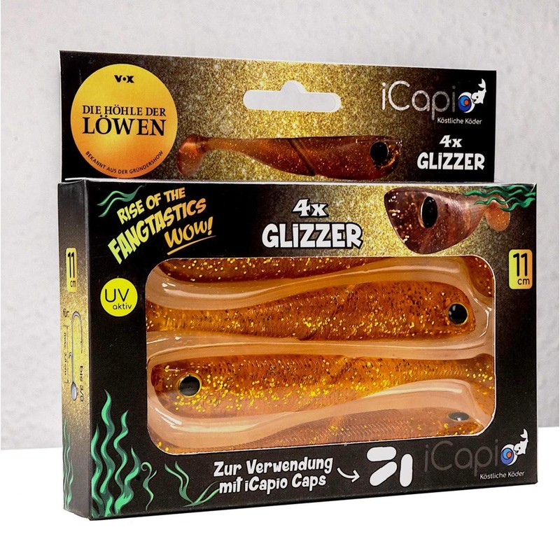 iCapio Fangtasics Bundle Tasty Shrimp, Fishing Lure for Bass, Pike