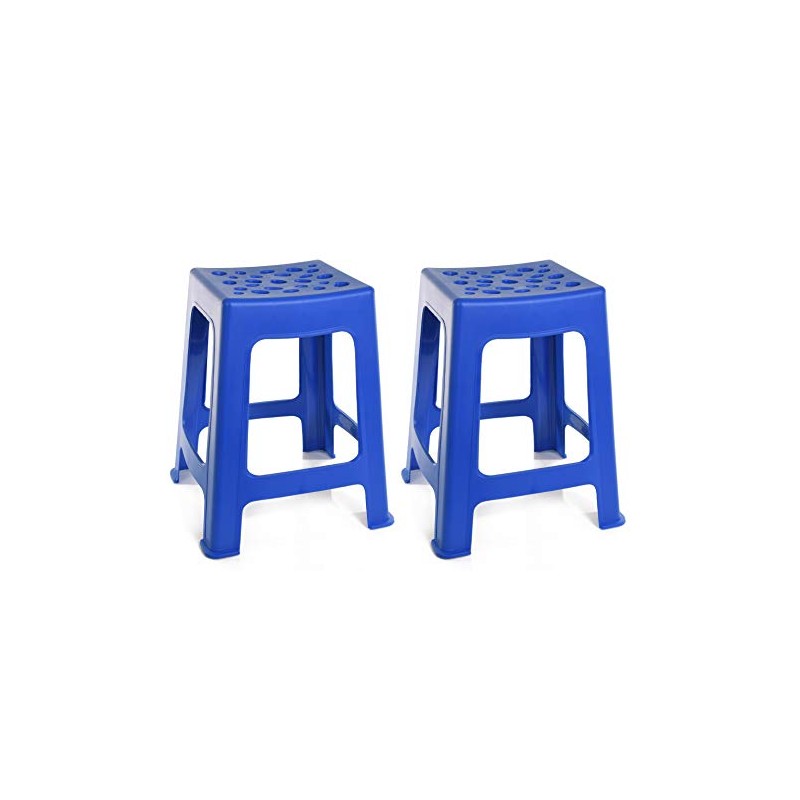 Mintra Home Light Duty Plastic Stools 2pk (18in Height, Dark