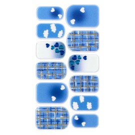 Nailholic Push Active Nail Stickers 03, Overwhelming Blue, 12 Sheets