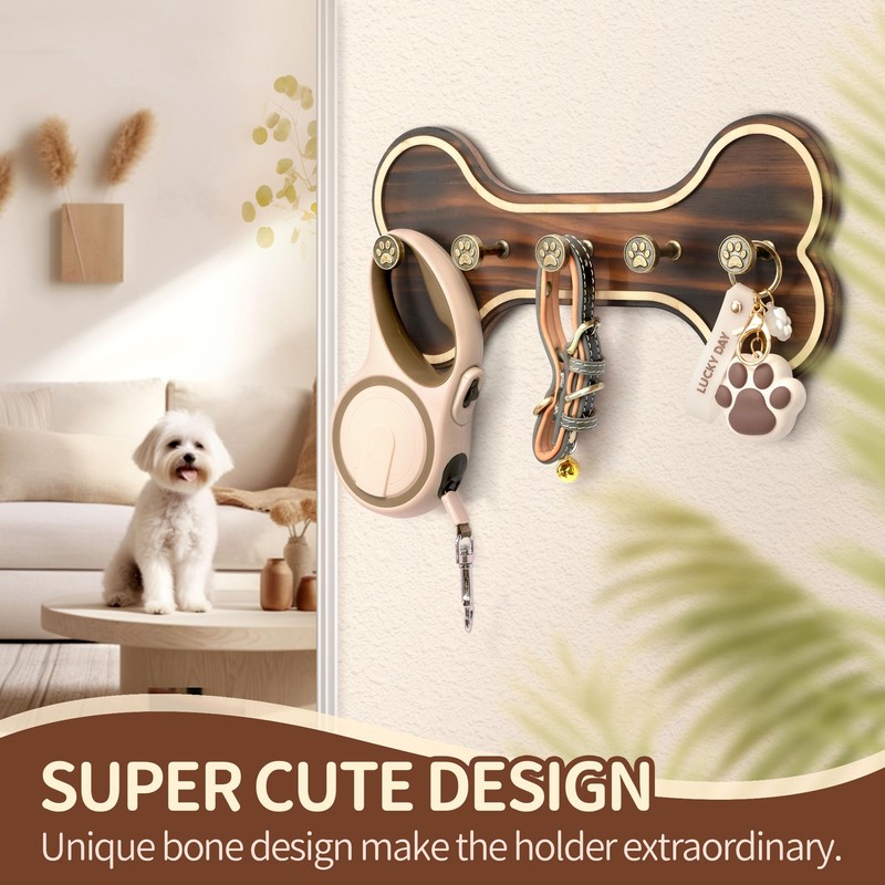 MTERSN Farmhouse Key Holder for Wall - Decorative Rustic Dog