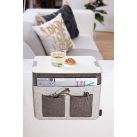 Carry Sofa Tray Sofa Butler Grey Armrest Organiser Sofa Shelf