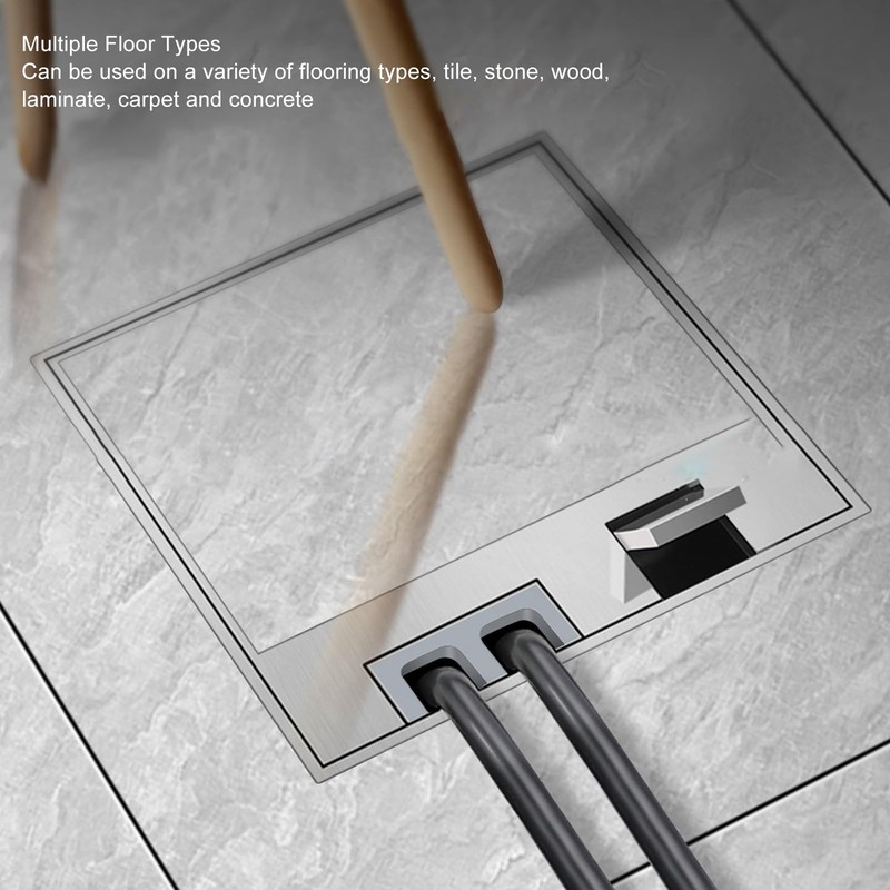 1Recessed Floor Electrical Outlet Kit,Waterproof Electrical Outlet Covcer Box with