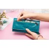 CONTACTS Genuine Leather Women Wallet RFID and Multifunctional Slim Bifold