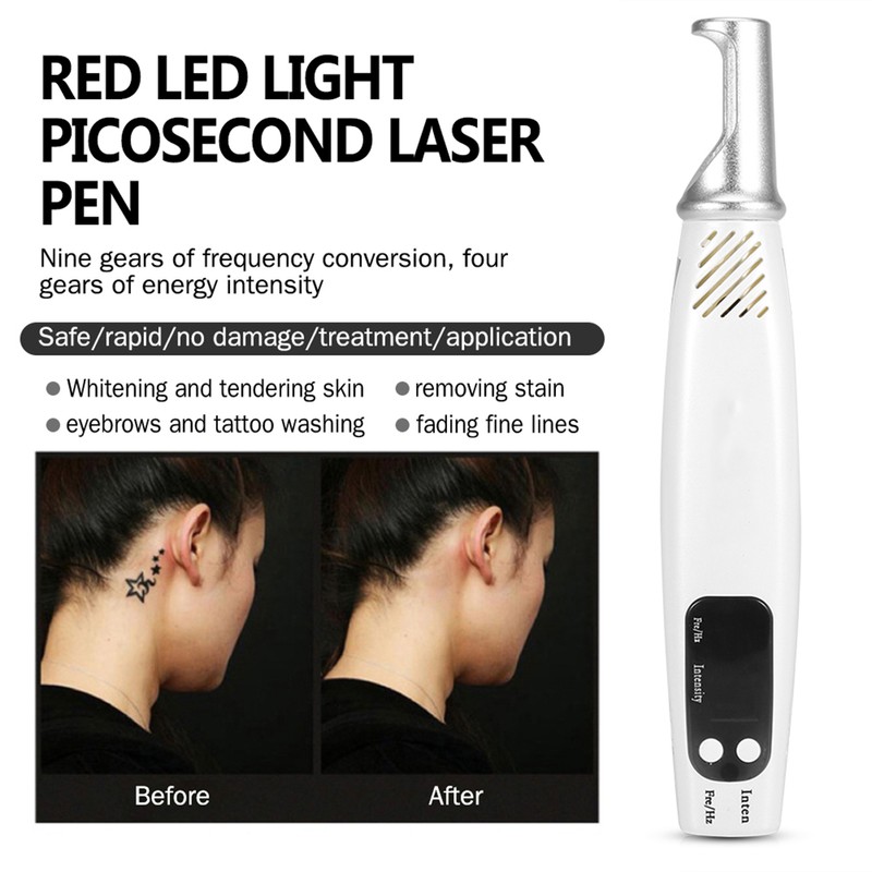 Handheald Red Light Picosecond Laser Pen Scar Tattoo Removal Melanin