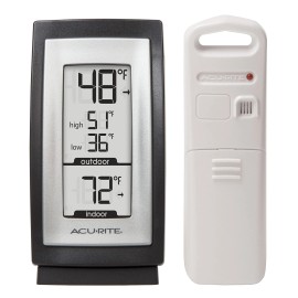 AcuRite 00831A2 Digital Thermometer with Indoor / Outdoor Temperature,Bl