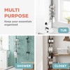 Zenna Home Tension Pole Shower Caddy Corner Organizer, Adjustable Standing