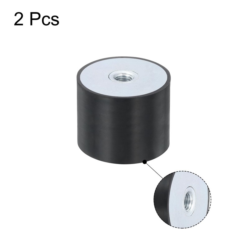 sourcing map 50 x 40mm M10 Thread Female Rubber Mounts,Vibration