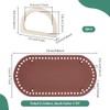 PH PandaHall 6pcs Crochet Bag Kit 2Pcs Oval PU Leather
